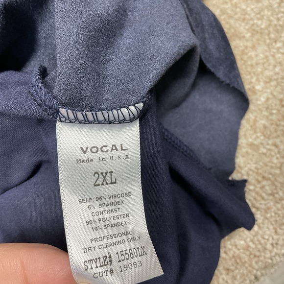 VOCAL Voice Of California Long Sleeve V- Neck Beaded Tunic Size 2XL Multi Color - Picture 5 of 11